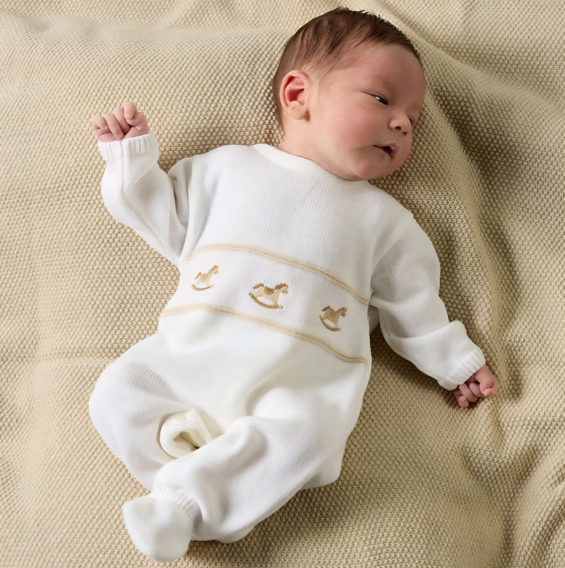 Dandelion Rocking Horse Knitted Onesie
