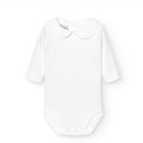 Babidu Scalloped Edge Pique Collar Bodysuit 1188