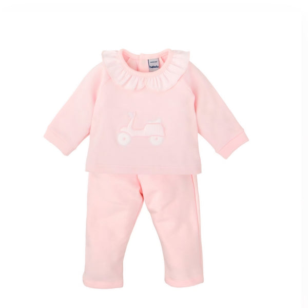 Babidu Scooter Motif Pink Jog Set 63128
