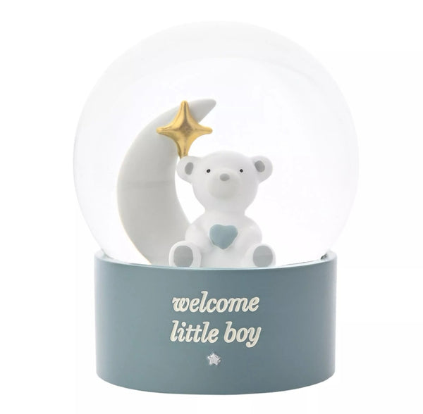 Bambino By Juliana "Welcome Little Boy" Snow Globe