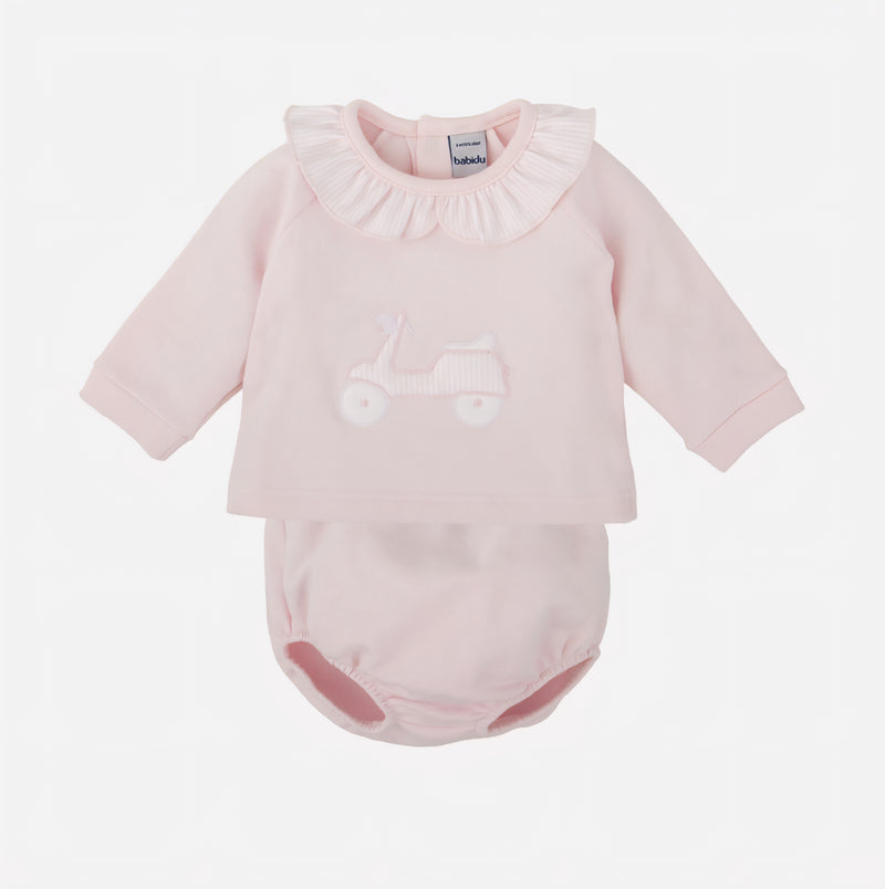 Babidu Scooter Motif Pink Bloomer Set 41128