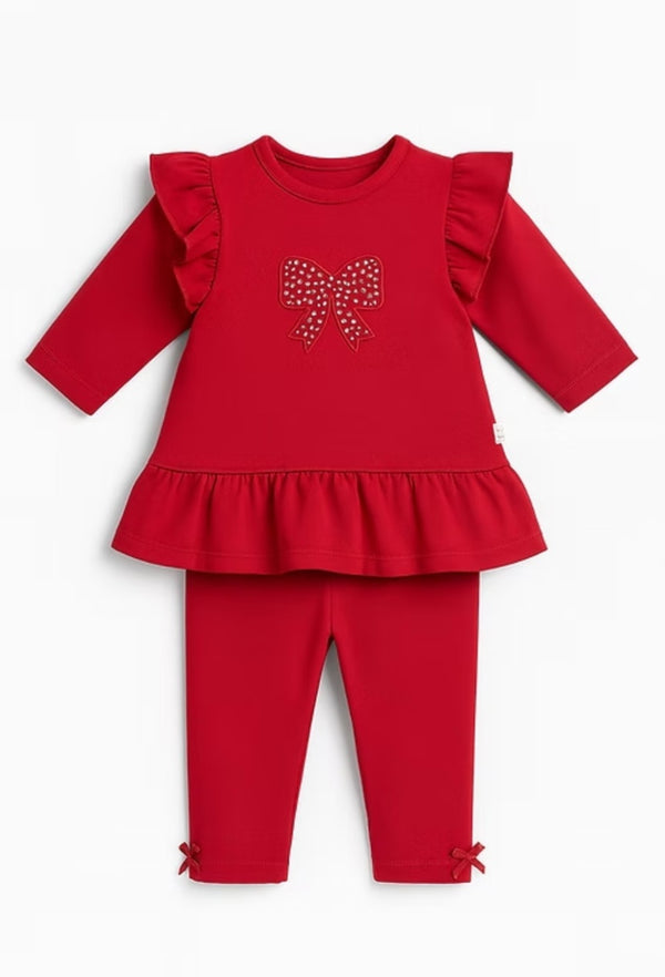 Kleo Kids Diamante Bow Jog Set