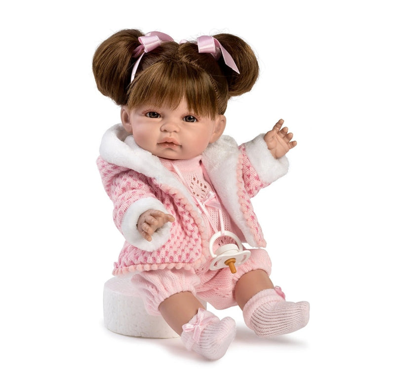 Berbesa Baby Coral Brunette Pigtails 3216