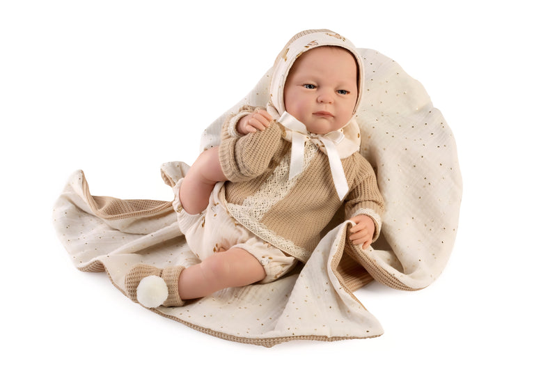 Berbesa Bebe Reborn Baby, Brown Outfit 5310