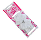 Soft Touch Pink Satin Bow & Gem Headband 0-12 Months HB60