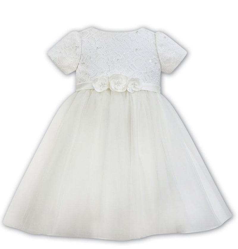 Sarah Louise Ivory Flower Sash Ballerina Dress 070081