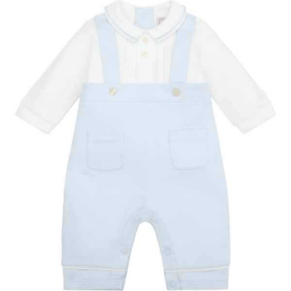Emile Et Rose Kingsley 2 In 1 Blue Dungaree Set 2620
