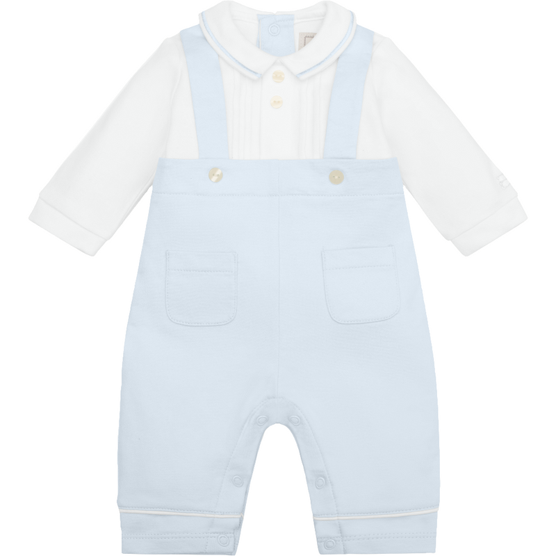 Emile Et Rose Kingsley 2 In 1 Blue Dungaree Set 2620