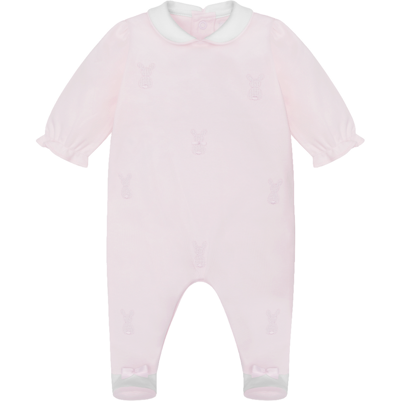 Emile Et Rose Pink Kallie Bunny Emblem All In One & Hat 2630