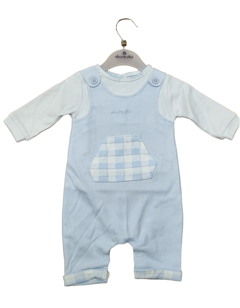 Tutto Piccolo All In One Check Pocket Dungaree Set 8286W24