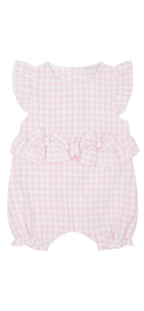 Pastels&Co Rebecca Pink Gingham Romper PA-804L