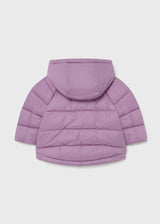 Mayoral Toddler Girls silver/lilac reversible padded jacket 2441