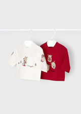 Mayoral Baby Boys Twin Pack Long Sleeve T-shirts - 2087