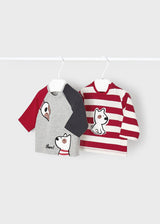 Mayoral Baby Boys Twin Pack Long Sleeve T-shirts - 2088
