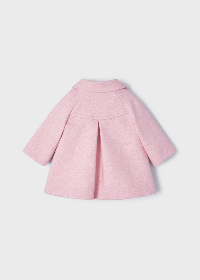 Mayoral Baby Girls Pink Woollen Coat 2404