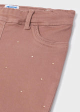 Mayoral Girls Salmon Pink Diamante Studded Jeans 4761