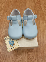 Leon's Blue Leather Shoes With Tan Sole 12656