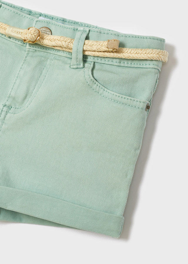 Mayoral Girls Mint Shorts With Belt