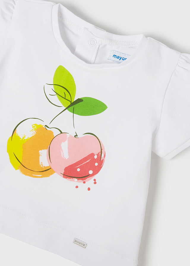 Mayoral Toddler Girls Apple's T-shirt & Shorts Set 1245