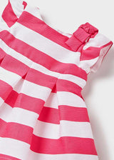 Mayoral Toddler Girls Cerise Striped Dress 1913