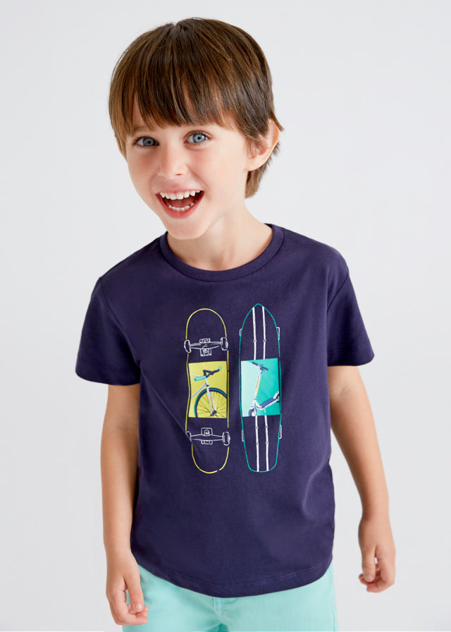 Mayoral Boys Navy Skateboard T-Shirt 3012