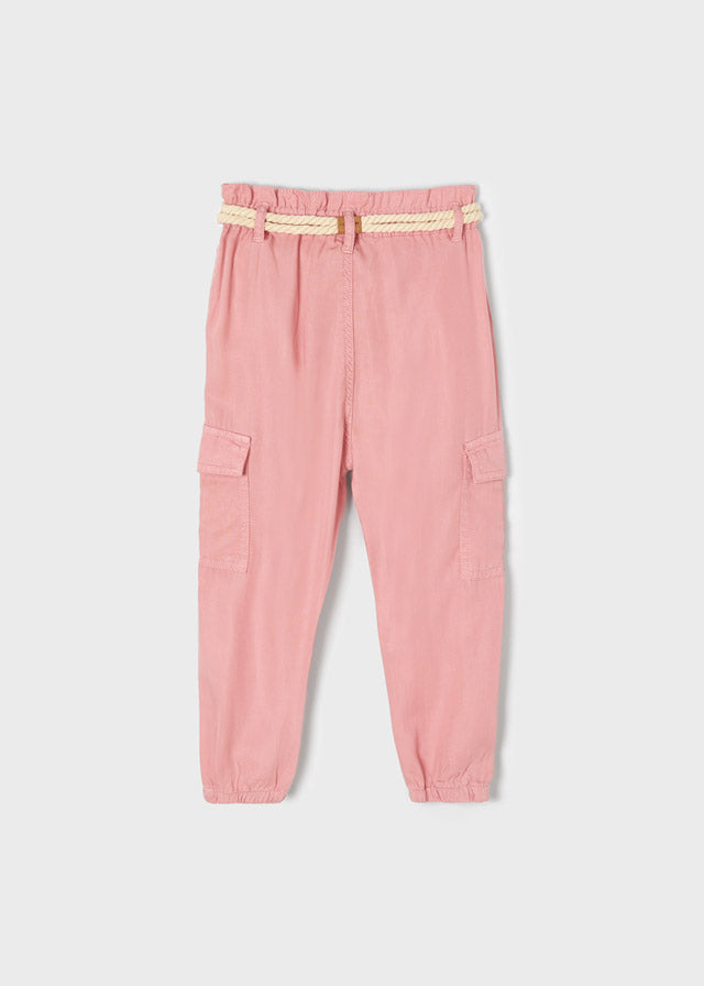 Mayoral Girls Flowy Cargo Trousers With Belt 3590