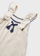 Mayoral Toddler Girls Natural Linen Playsuit 1893