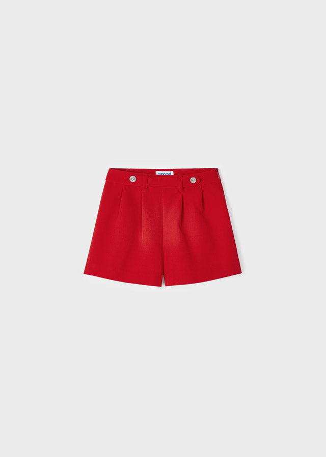 Mayoral Girls Red Structured Shorts 3202