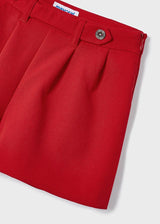 Mayoral Girls Red Structured Shorts 3202
