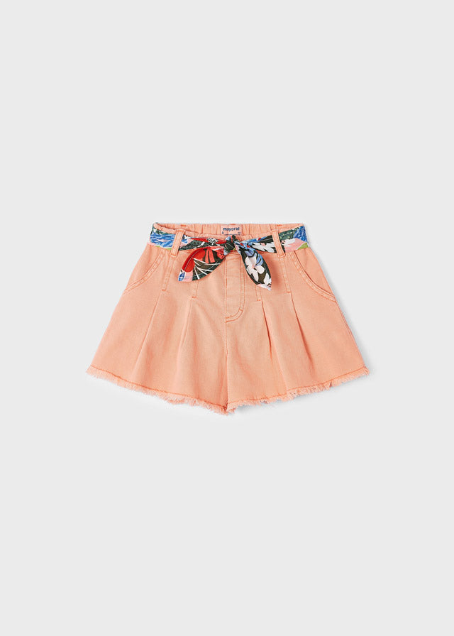 Mayoral Girls Peach Twill Shorts 03209