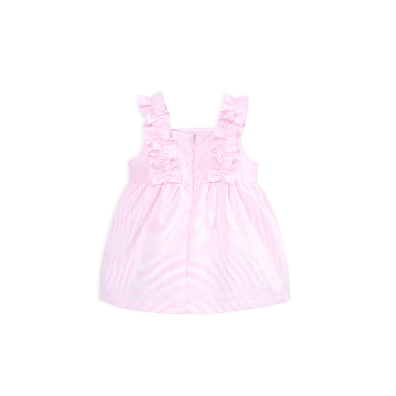 Tutto Piccolo Frill Strap Dress With White Bow Detail 3425S22