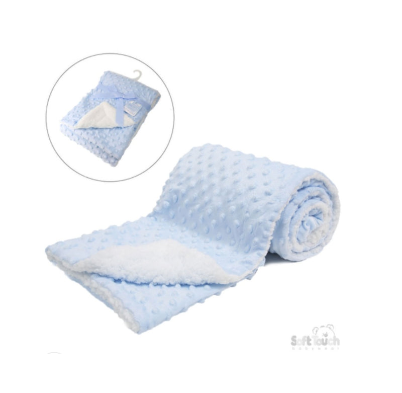 Soft Touch Dimple Blanket Lined with Sherpa fleece