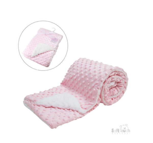Soft Touch Dimple Blanket Lined with Sherpa fleece