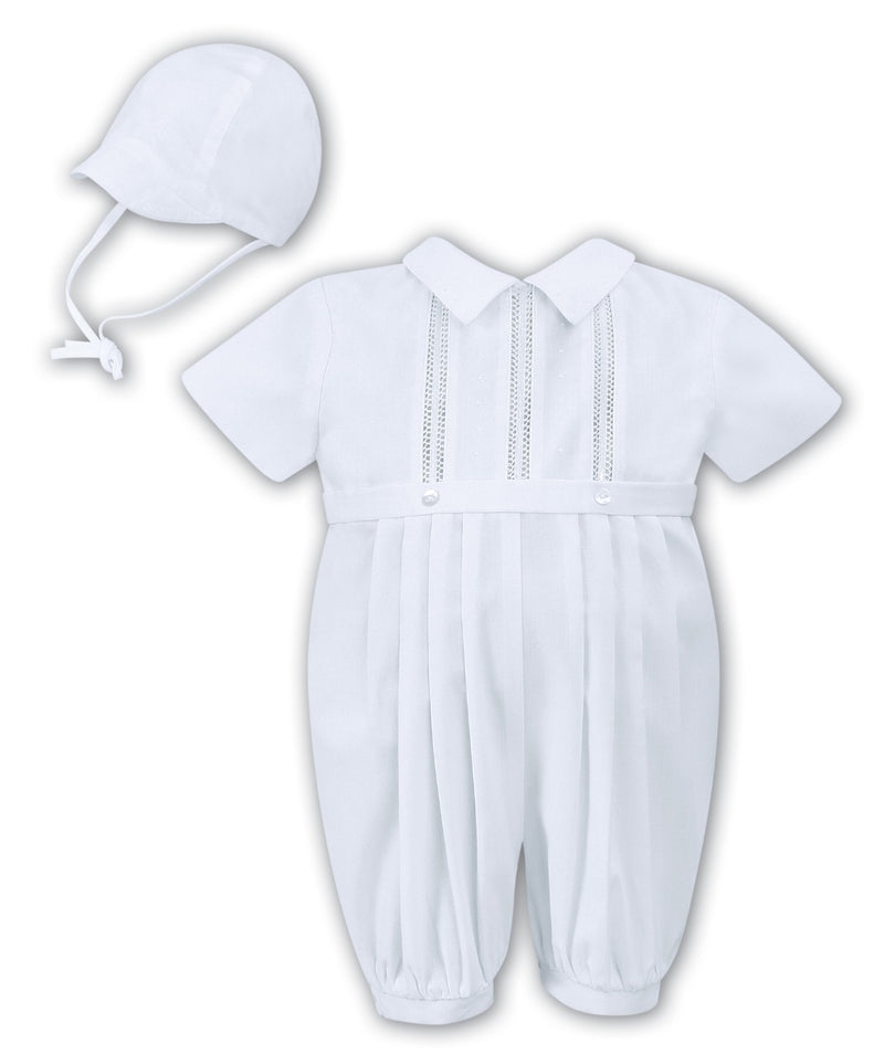 Sarah Louise White Romper with hat 002209