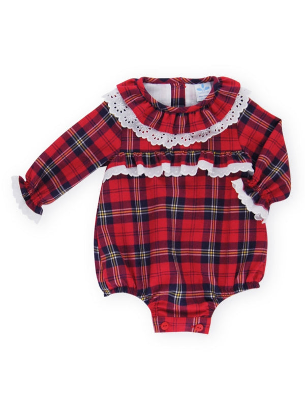 Sardon Baby Girl Tartan Romper 022AB-15