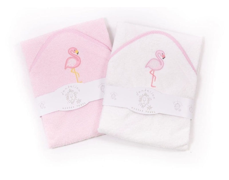 Dandelion Hooded Pink/White Towels