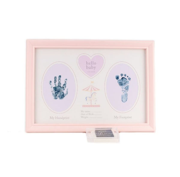 Hello Baby Handprint  & Footprint Frame