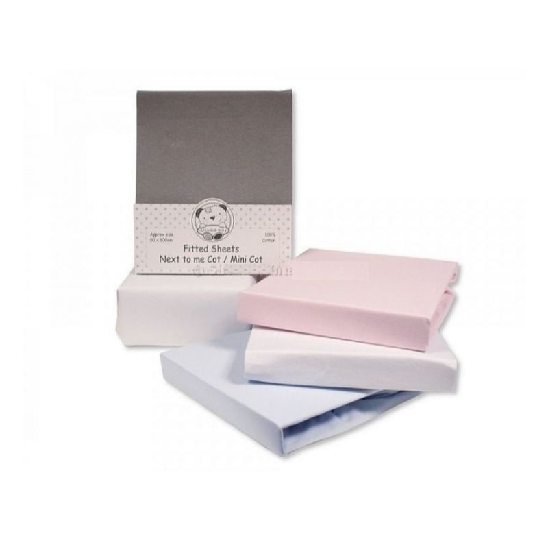 Snuggle Baby Twin Pack Next To Me Cot/Mini Cot Sheets