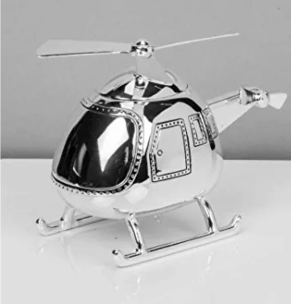 Bambino By Juliana Silver Plated Helicopter Bank